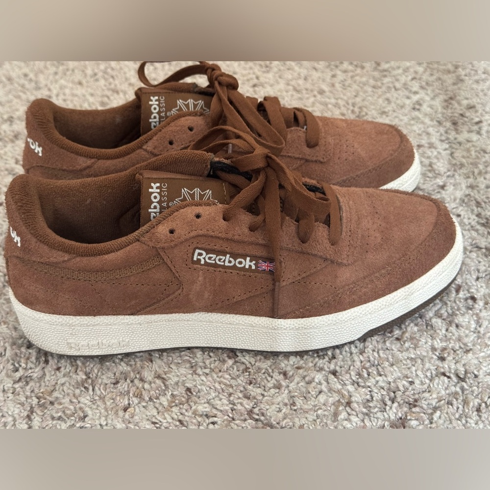 Reebok Club C Brown Suede Sneakers